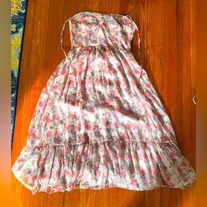 Sweet Convertible Pink Floral Midi Dress from Morning Lavender size medium